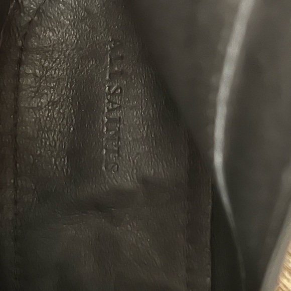 All Saints lug leather boot with silver hardware and leather straps - Picture 3 of 5